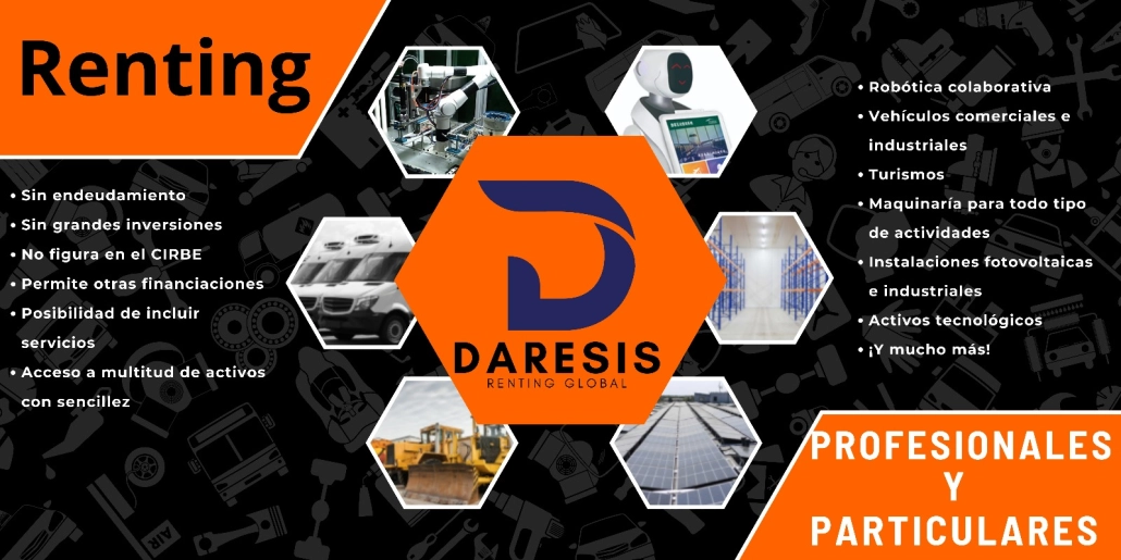 Renting para autónomos y empresas con Daresis: acceso a vehículos, tecnología, maquinaria e instalaciones sin endeudamiento